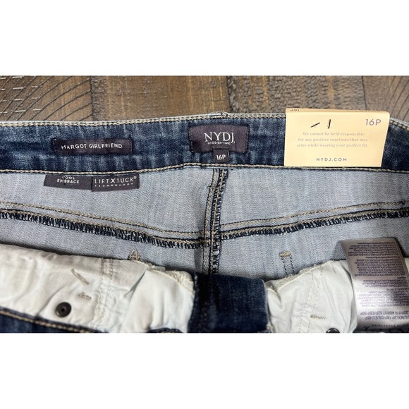 NWT NYDJ Margot Girlfriend Ankle Jeans, LiftXTuck Cool Embrace, Size 16P - Picture 6 of 8